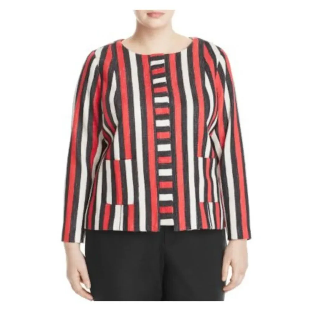 FOXCROFT Womens Pocketed Lined Long Sleeve Wear To Work Button Down Jacket